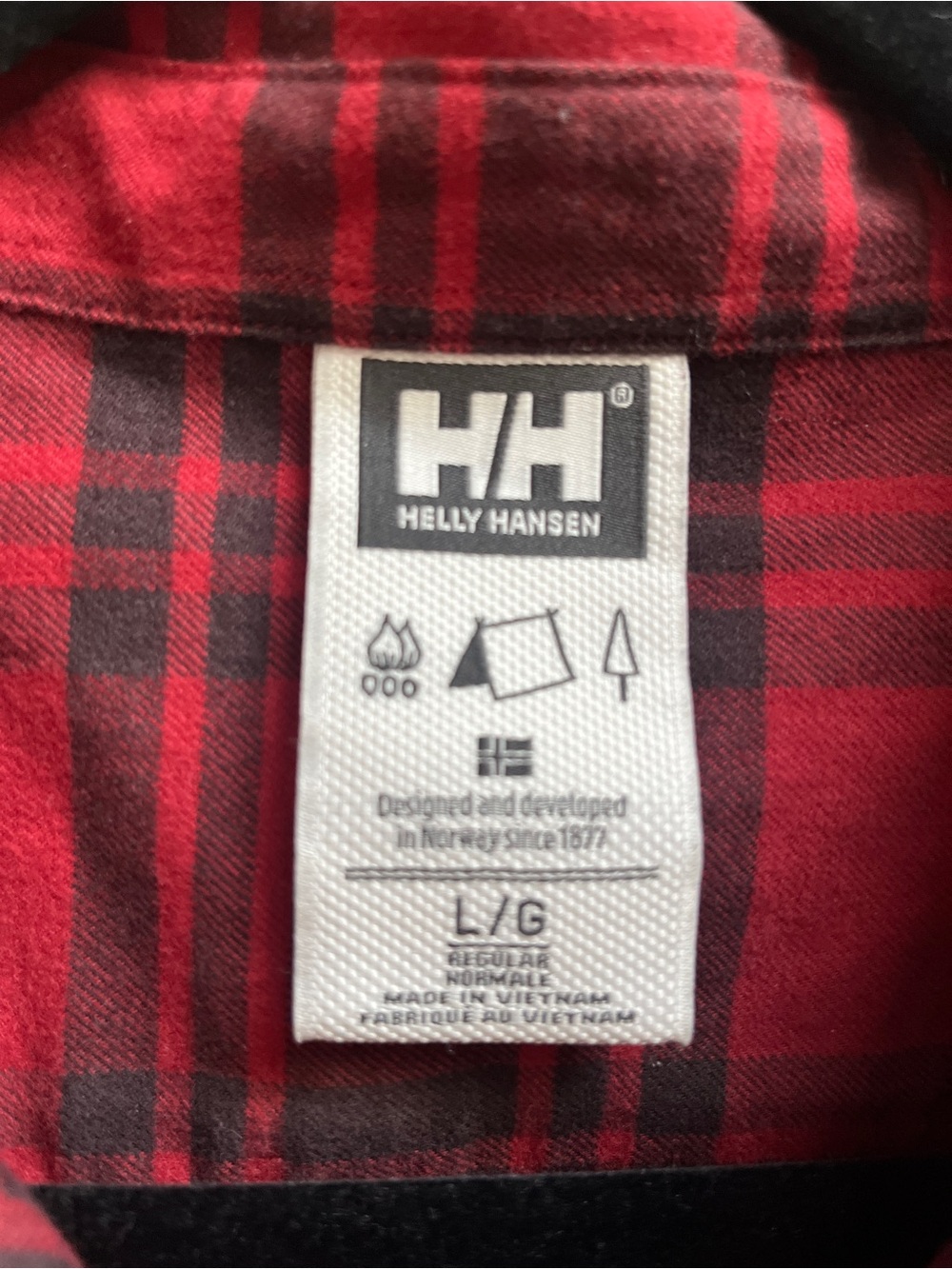 Helly Hansen Red and Black Plaid Shirt Sz L - Picture 3 of 7